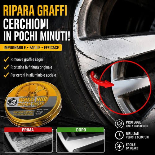 Paste repair scratches rims